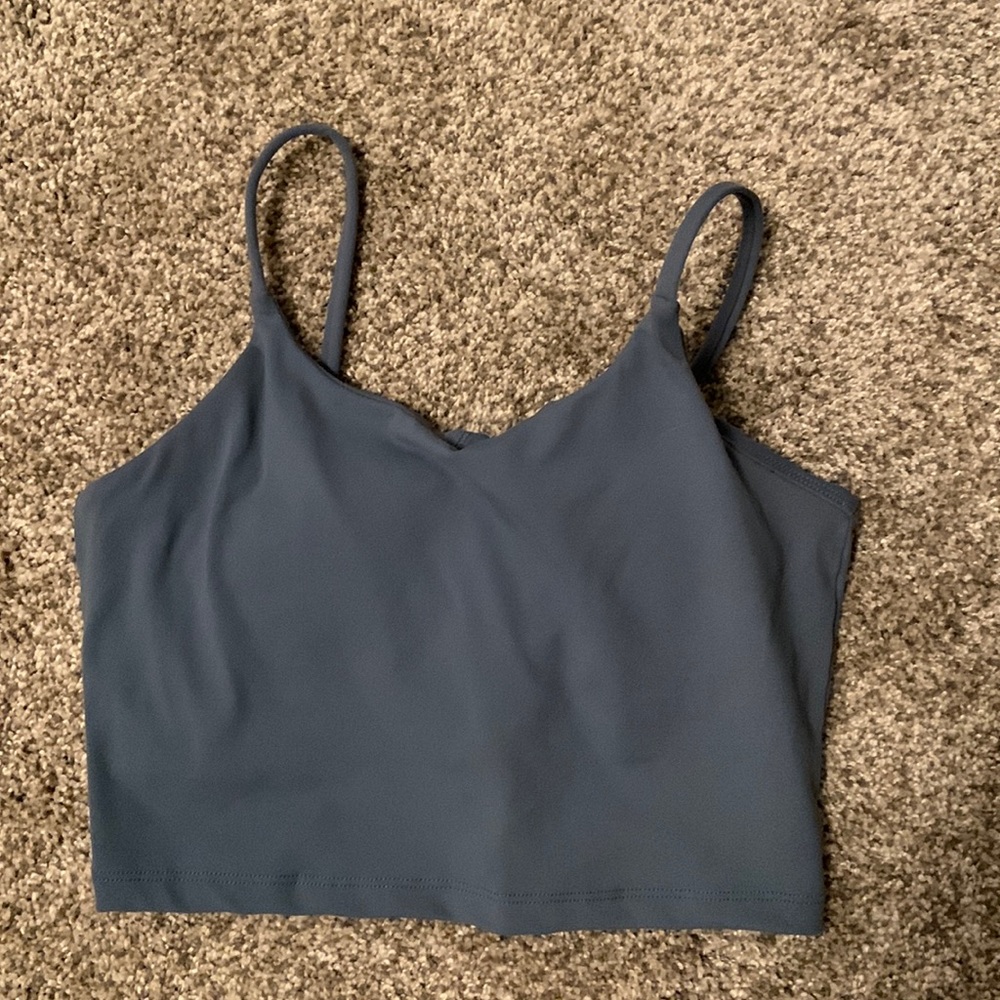 Slate blue - sports bra / crop tank top